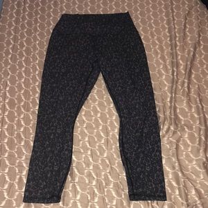 Large black and grey cheetah print leggings